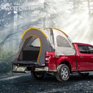 Pickup truck tent for outdoor camping