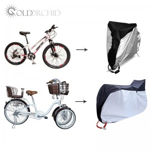 210T polyester silver coated waterproof bicycle cover